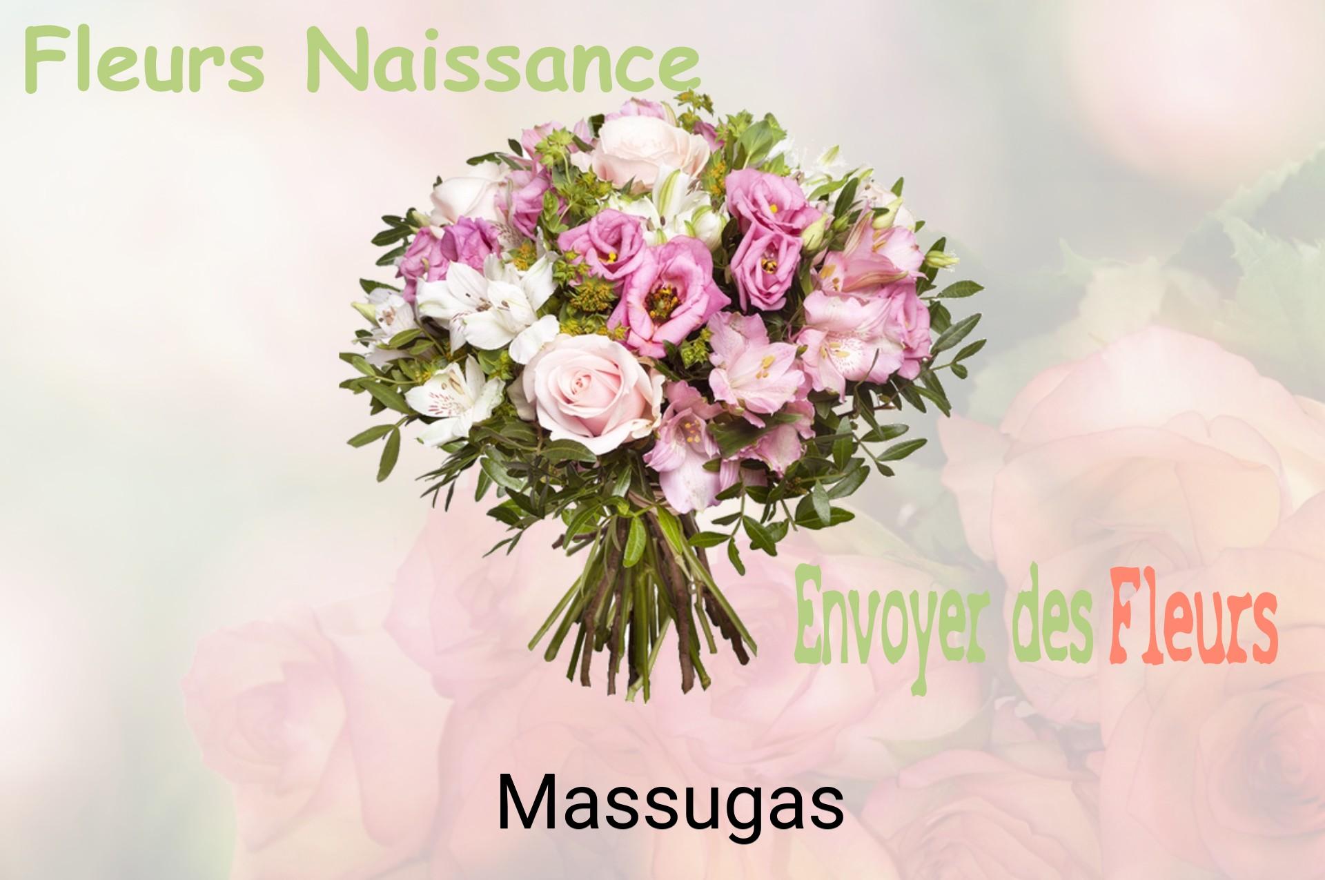 Bouquet de fleurs de naissance livré à Massugas